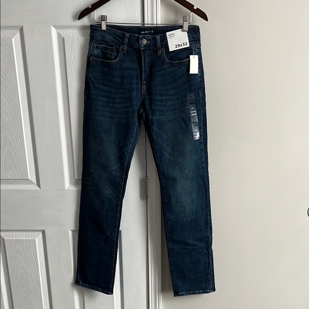 Aeropostale men’s dark wash straight fit jeans